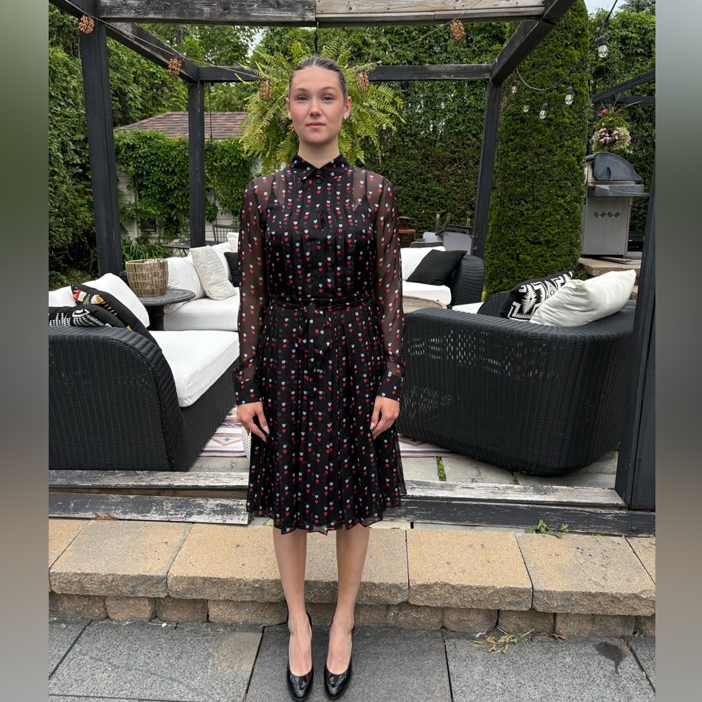 Sophisticated Christopher Kane shirt dress with heart print. Never worn. NWT